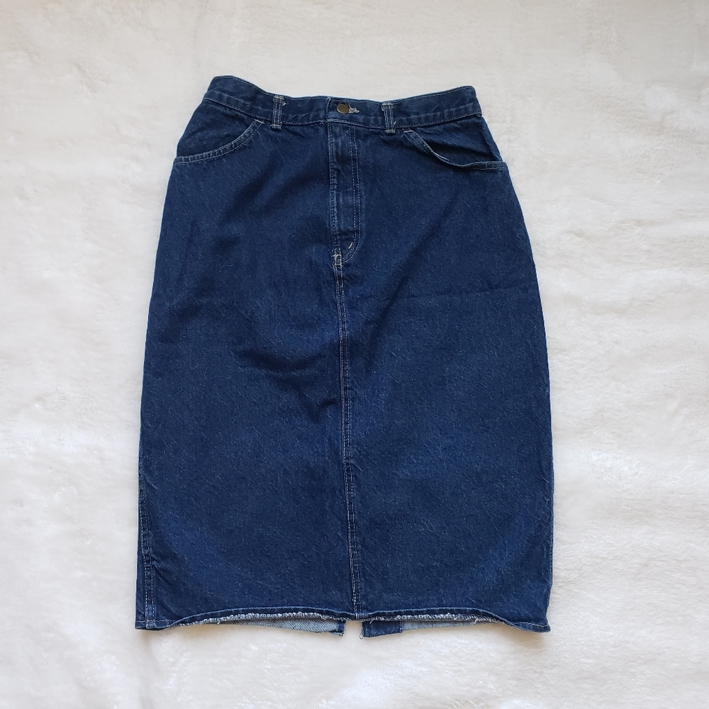 Vintage Chic Denim Jean Skirt Sz 14